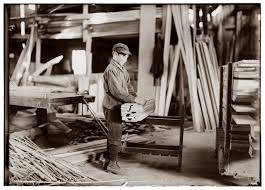 Boy Probably About 13 Years Old Tying Strips Which He Has Taken Away From The Planer Schultze Waltum Plani Child Labor Law Child Labor