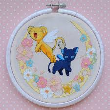 Embroidery Of Kero Chan And Suppi From Cardcaptor Sakura Embroidery Cute Embroidery Sewing Embroidery Designs Diy Embroidery Shirt