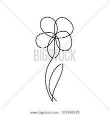 One line orchid flower logo. Simple One Line Vector Photo Free Trial Bigstock