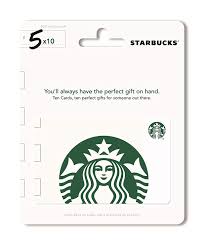 4.9 out of 5 stars 9,327. Amazon Com Starbucks Gift Cards Multipack Of 10 Gift Cards