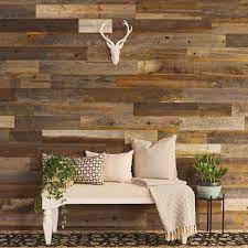 Wood paneling makes a room look comfortable, and is great in a den. Amazon Com Weekend Walls Reclaimed Weathered Redwood Diy Easy Peel And Stick Wood Wall Paneling 40 Sq Ft Natural Home Improvement