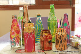Hand Painted Glass Bottles And Jars Different Ways To Paint Its make your home decor and beautiful.its a kerala. mommy labs