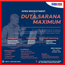 Kep… read more lowongan perhubungan sidoarjo ~ dinas perhubungan kabupaten sidoarjo. Lowongan Kerja Sma Smk D3 Pt Duta Sarana Maximum Medan Mei 2021 Lowongan Kerja Medan Terbaru Tahun 2021