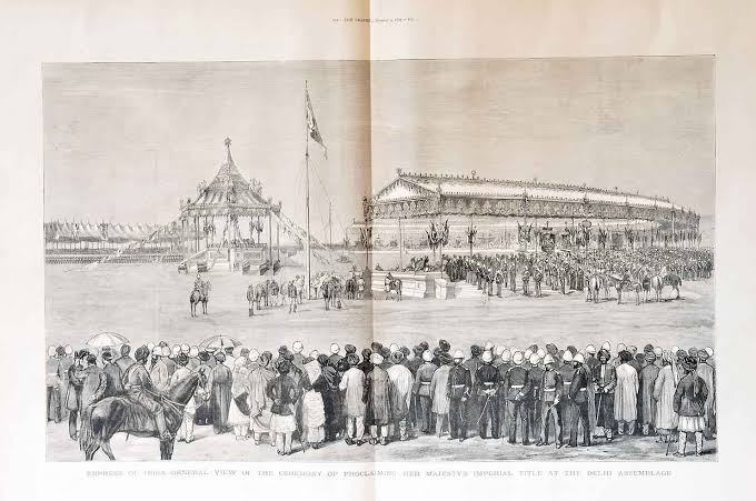 Queen Victoria's Delhi Durbar, 1877 Print - Past-India