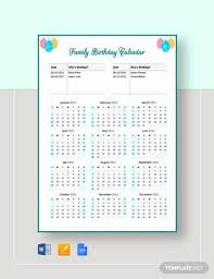 All of the gift certificate templates at vertex42 are in the popular docx format, but also available in odt for use in openoffice. Free 14 Birthday Calendar Templates In Google Docs Ms Word Pages Pdf Excel