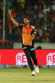 Sunrisers hyderabad vice captain bhuvneshwar kumar is joined by his wife in an interview ahead of the 11th season of ipl. Bhuvneshwar Kumar Of Sunrisers Hyderabad Celebrates Wicket Of Karn Sharma Of Mumbai Indians During Match 48 Of The Vivo 2017 Indian Premier League Between The Sunrisers Hyderabad And The Mumbai Indians Held