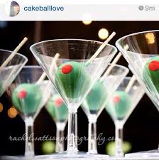 Martini Olive Cake Pops