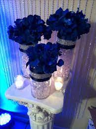 Royal Blue And Silver Wedding Blue Wedding Decorations Silver Wedding Decorations Wedding Centerpieces