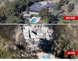 The couple hired a private team to fight. Liam Hemsworth Visits Home Remains Torched By California Wildfires
