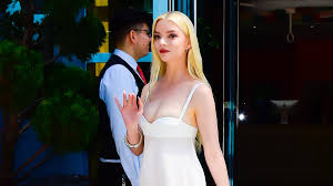 Anya Taylor-Joy dons cleavage-boosting white dress in NYC ahead of her  appearance on The Late Show with Stephen Colbert | Daily Mail Online