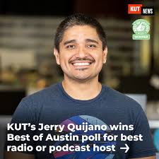 Thank you to everyone who voted for KUT, @KUTX and @Texas_Standard in the  @AustinChronicle's Best of Austin poll! KUT All Things Considered host  Jerry Quijano (@jquijano) won best radio or podcast host.