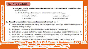 Pada kesempatan kali ini admin desi hendak membagikan latihan soal pai kelas 9 bab 2. Jawaban Pg Dan Esai Bab 9 Pai Kelas 9 Halaman 199 201 Taat Kepada Orangtua Dan Guru Youtube