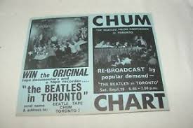 Details About 1964 Chum Chart Beatlemania Beatles Fan Club Vintage Toronto Radio Music