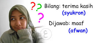 Digunakan sebagai ucapan kepada seseorang yang telah melakukan kebaikan. Bahasa Arab Bilang Terima Kasih Kok Dijawab Afwan Maaf Bahasa Arab Indonesia