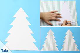 Schneiden sie nun den tannenbaum an den linien mit einem cuttermesser und eventuell auch mit einer schere aus. Tannenbaum Basteln Aus Papier Anleitung Und Ideen Talu De