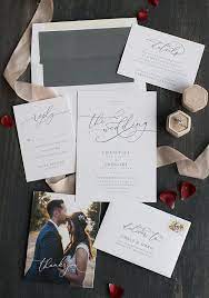 Romantic Calligraphy Wedding Invitation Suite With Gorgeous Hand Lettered Font For Cheap Wedding Invitations Calligraphy Wedding Invitation Wedding Invitations