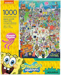 Return this item for free. Amazon Com Aquarius Spongebob Squarepants Puzzle 1000 Piece Jigsaw Puzzle Officially Licensed Spongebob Merchandise Collectibles Glare Free Precision Fit Virtually No Puzzle Dust 20 X 28 Inches Toys Games