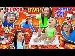 Floor Is Actually Lava Cuz We Ain T Lazy Youtubers Oh Burn Fgteev Family Game Challenge Pool Day Youtube Family Games Youtubers Play Family