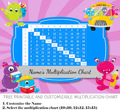 Free Custom Multiplication Chart Printable Customize Then