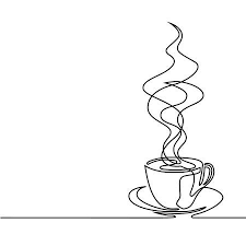 Continuous Line Drawing Of Cup Of Coffee Line Art Drawings Continuous Line Drawing Coffee Drawing