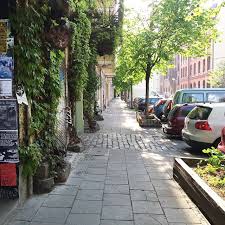 My Street This Morning Friedrichshain Rigaerstrasse Berlin Street Sidewalk Road