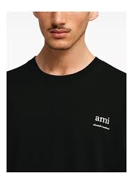 ami t-shirt man tshirt ami am uts024726 001 Talla M Color negro