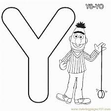 Abc Letter Y Yo Yo Sesame Street Bert Coloring Pages 7 Com Coloring Page Sesame Street Coloring Pages Abc Coloring Pages Alphabet Coloring Pages