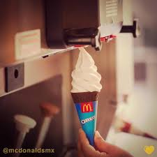 ice cream is like a mcflurry in a cone