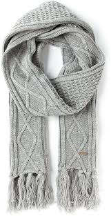 Scarf wool knit chunky tassels long knitted warm winter grey black shawl. Diesel Cable Knit Fringed Scarf 67 Farfetch Com Lookastic