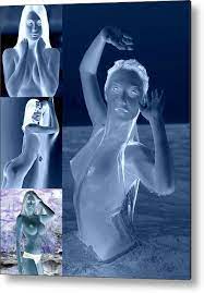 Nude Girls Collage II Invert X Ray Look Metal Print by Nepsha Astaforov  Amoklv Cristi M - Fine Art America