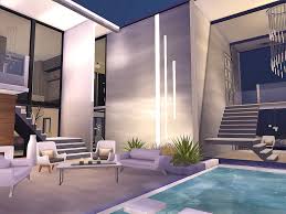 Modern house plans feature lots of glass, steel and concrete. Sarina Sims Modern Designer Villa No Cc