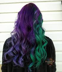 This Babe Came To Me And Said I Can T Decide If Want Green Or Purple Rensuxx Hehe Splithair Pulpri Split Dyed Hair Split Hair Purple And Green Hair