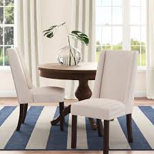 Glendale Upholstered Dining Chair Joss Main In 2020 Dining Chairs Dining Chair Upholstery Solid Wood Dining Chairs