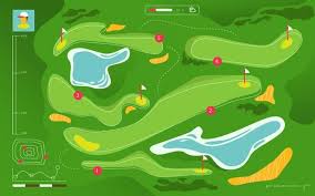 Overhead View Golf Course Vector Illustration Download Free Vectors Clipart Graphics Vector Art Flat Illustration Map Vector Illustration