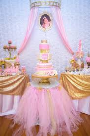 Gold Pink Royal Princess Birthday Party Kara S Party Ideas Princess Birthday Party Decorations Princess Birthday Party Food Princess Party Decorations