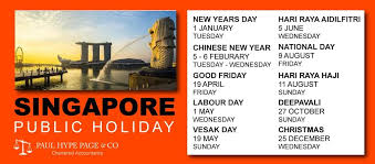 Upcoming public holiday, and calendar of singapore's public holidays for2020,2021 and 2022. Singapore Public Holidays In 2019 Office Holidays 2019