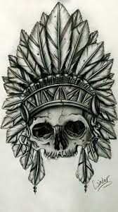 Cool Design For A Shoulder Indian Skull Tattoos Native Tattoos Skull Tattoos