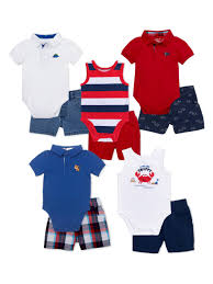 Garanimals Garanimals Baby Boy Red Blue Summer Kid Pack Gift Box 10pc Set Walmart Com Packing Kids Baby Boy Outfits Baby Boy Gifts