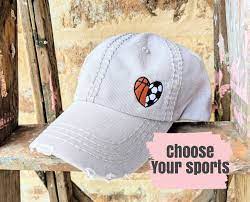 Women S Sport Hat Half Soccer Half Basketball Soccer Etsy Sport Hat Sports Women Tennis Hat