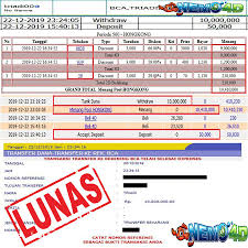 Bukti Pembayaran Lunas Bermain Di Nemo4d Mainan Tanggal Periode