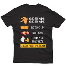 Chicken wing / chicken wing / hot dog and bologna / chicken and macaroni / chillin' with my homies Viral Chicken Wing Chicken Wing Hot Dog Bologna Song Lyric T Shirt Zilem