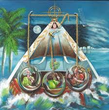 Su imagen se encuentra en el poblado de el cobre, en la provincia de santiago de cuba. La Virgen De La Caridad Del Cobre En Miami Painting By Roger Calle