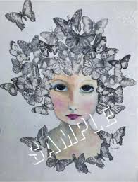 Sara Kaye Signed Wall Hanging Decorative Flowers Art Print On Canvas