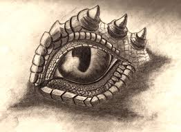 Draw two circles, one inside the other as the pupil and iris. Pencil Dragon Eye Drawing Novocom Top