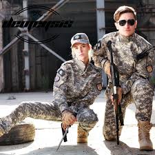 Us 18 76 46 Off Desert Camouflage Suit Paintball Clothing Sets Army Military Uniform Combat Airsoft Uniform Jacket Pants In Hunting Ghillie Suits