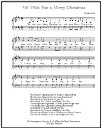 C f f f e good tidings we bring e f e d c to you and your kin; We Wish You A Merry Christmas Free Sheet Music