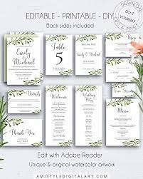 Botanical Wedding Invitation Suite With Stylish And Classy Watercolor Greenery Botanical Wedding Invitations Beautiful Wedding Invitations Wedding Invitations