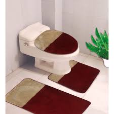 Check spelling or type a new query. 3 Pc Rock Burgundy High Quality Jacquard Bathroom Bath Rug Set Washable Anti Slip Rug 18 X28 Contour Mat 18 X18 And Toilet Seat Lid Cover 18 X19 With Non Sk Bath Rugs Sets Rug Sets