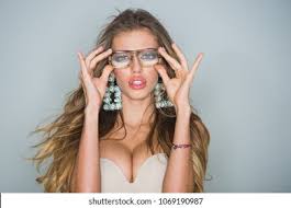Woman Big Breasts Wears Old Fashioned Stock Photo 1069190987 | Shutterstock