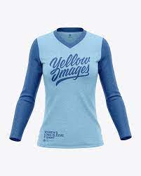Download Women S Heather Long Sleeve T Shirt Mockup Front View In Apparel Mockups On Yellow Images Object Mockups